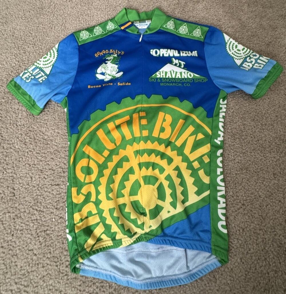Pearl Izumi Cycling Jersey XS Blue Green Labsolutie Bike Club Full Zip Italy